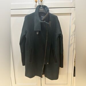 Madewell forest green wool coat
